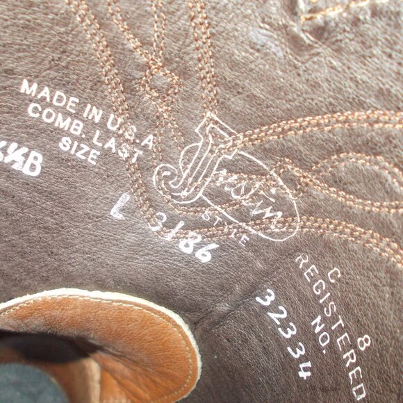 Justin 3186 Ostrich Full Quill Men's Size 6.5 Boots Made in USA - Picture 6 of 7